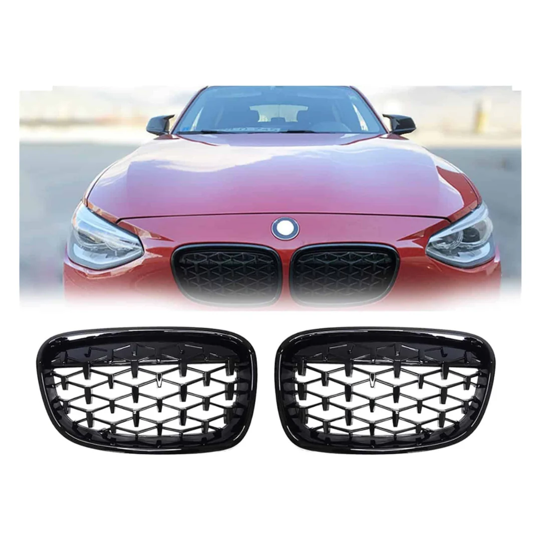 BM F20 LCI DIAMOND GLOSS BLACK KIDNEY GRILLS (non oem) - Image 2