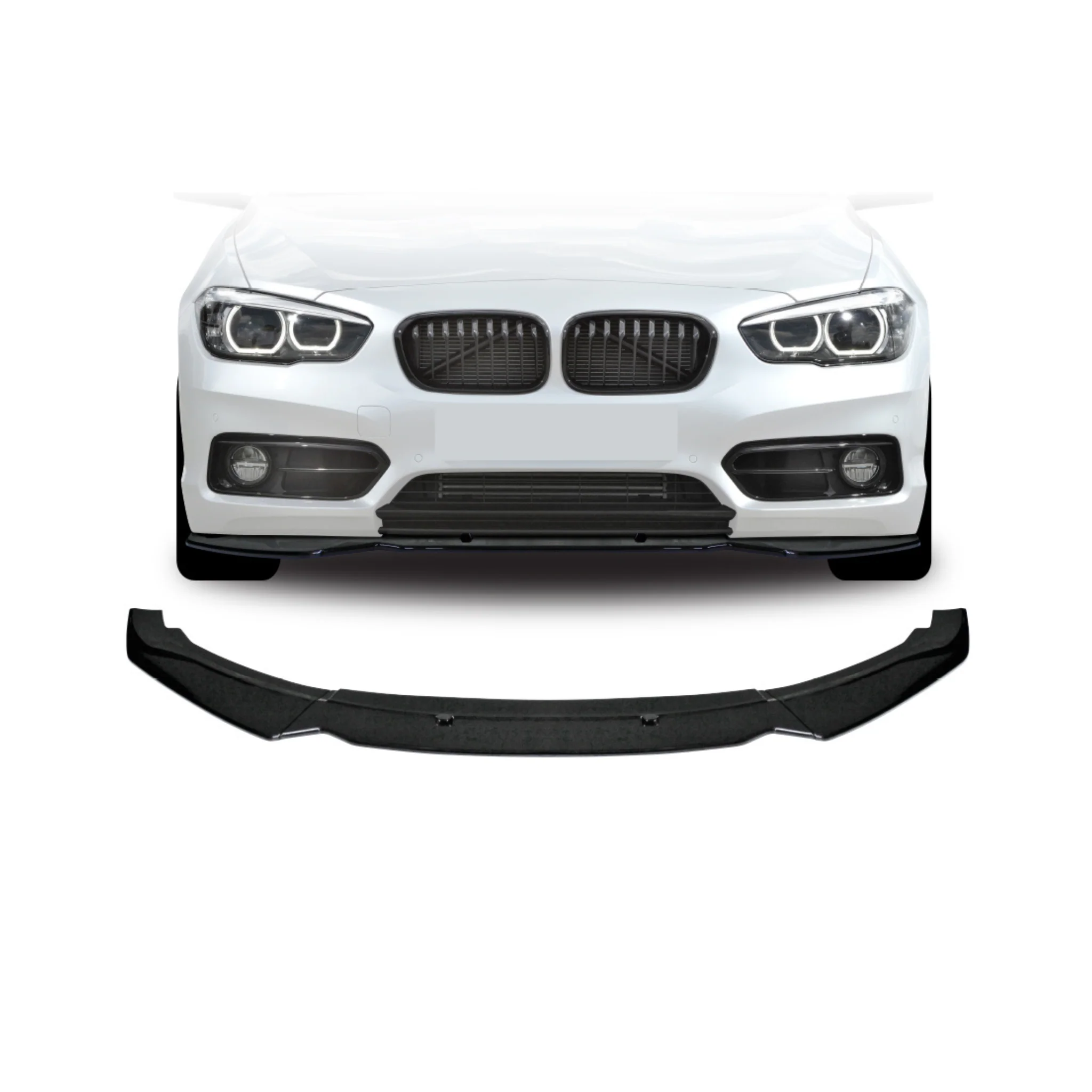 BM F20 PRE-LCI/LCI  NON-M SPORT MAXTON 3 PIECE GLOSS BLACK FRONT LIP (non oem) - Image 2