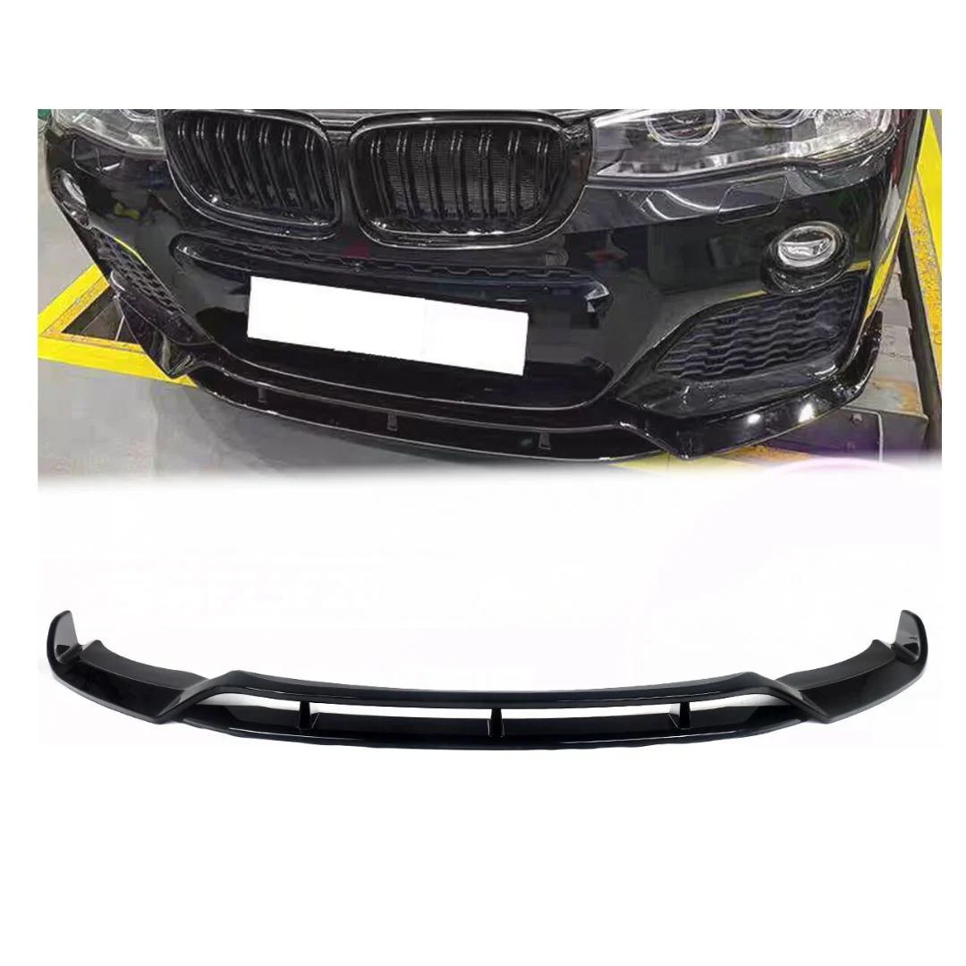 BM F25 FACELIFT GLOSS BLACK FRONT LIP SPOILER (non oem) - Image 2