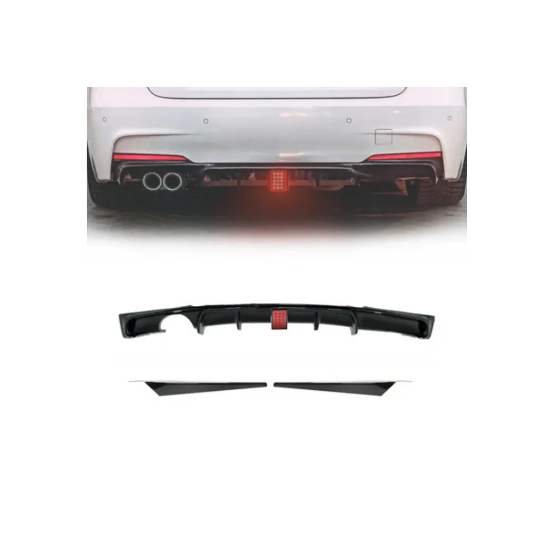 BM F30 F1 INSPIRED GLOSS BLACK REAR DIFFUSER-320i (non oem) - Image 2