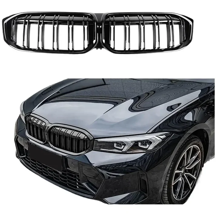 BM G20 DOUBLE SLAT GLOSS BLACK KIDNEY GRILLS - LCI (non oem) - Image 2