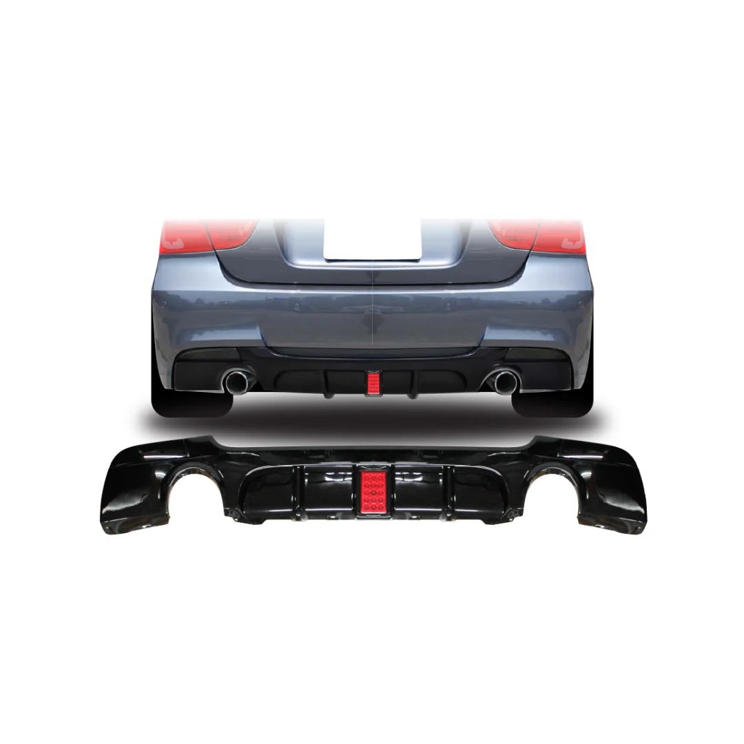 BM E92 335i F1 INSPIRED GLOSS BLACK REAR DIFFUSER (non oem) - Image 3