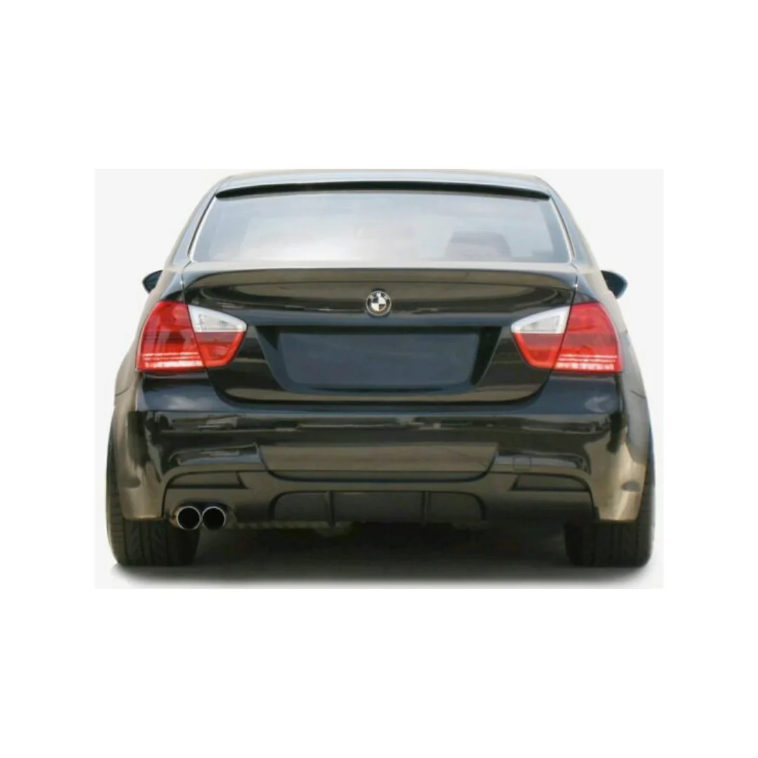 BM E90 SINGLE EXHAUST EXIT GLOSS BLACK REAR DIFFUSER (non oem) - Image 2