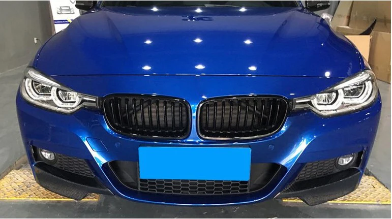 BM F30 CARBON FIBRE FRONT BUMPER SPLITTERS (non oem) - Image 2