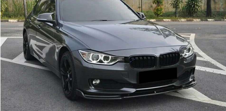 BM F30 SPORT LINE GLOSS BLACK 3 PIECE FRONT LIP SPOILER (non oem) - Image 2