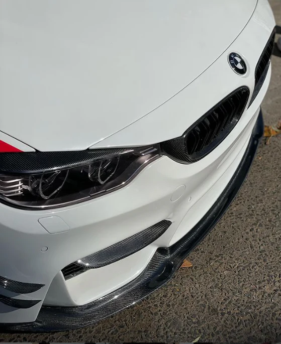 BM F80/F82/F83 M3/M4 CARBON FIBRE UPPER SPLITTERS (non oem) - Image 2