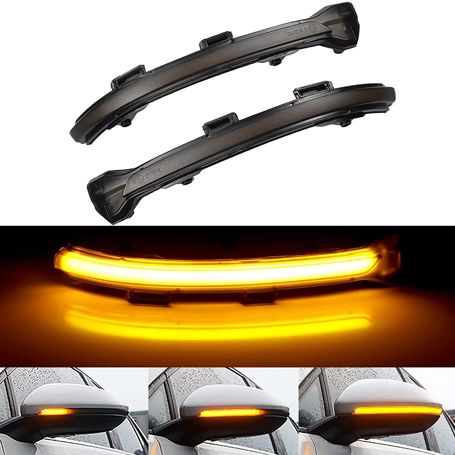 GOLF 7 SIDE MIRROR SMOKED LED SEQUENTIAL INDICATOR LIGHT (non oem) - Image 2