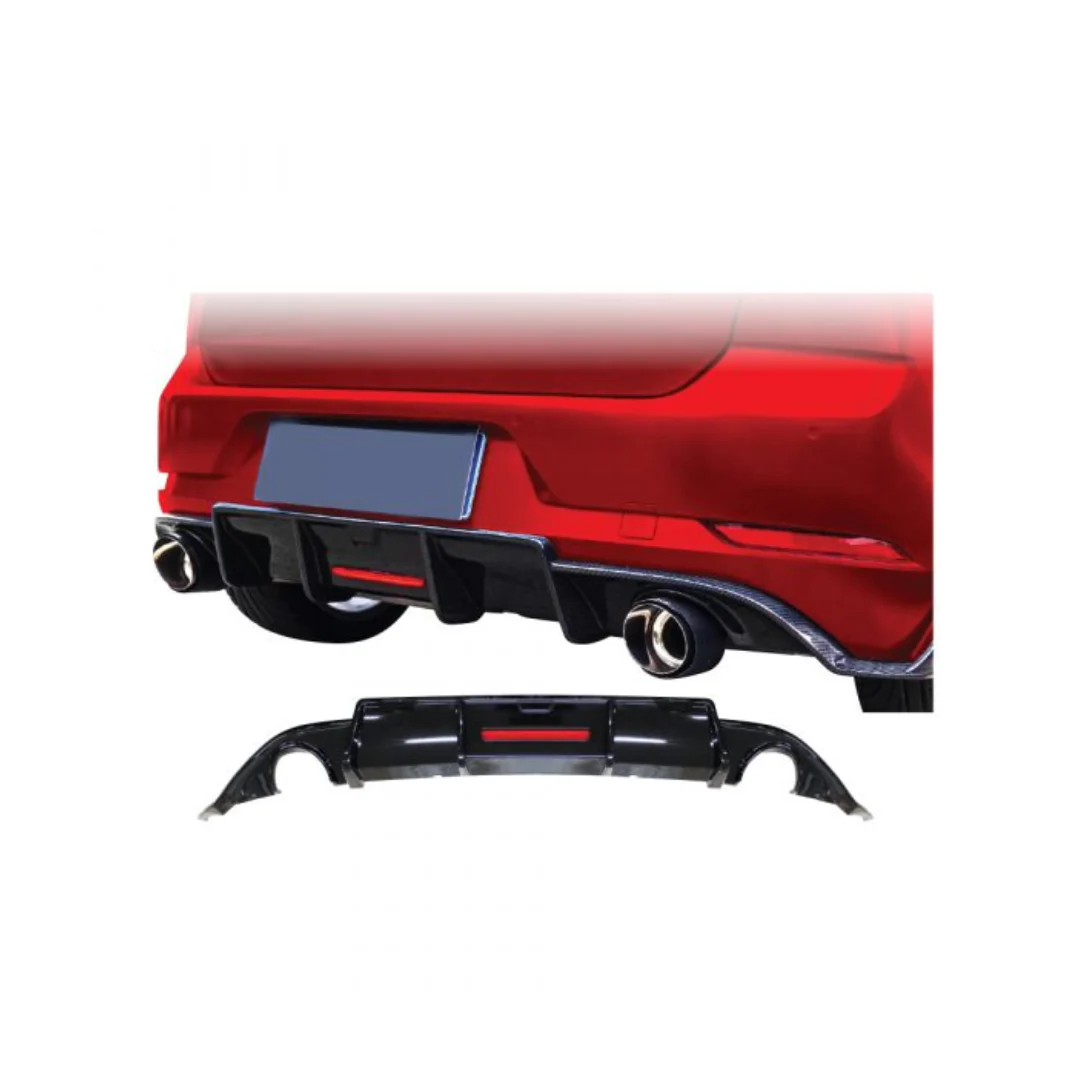 POLO 8 AW KARBEL GLOSS BLACK REAR DIFFUSER-NO CHROME TIPS INCLUDED (non oem) - Image 2
