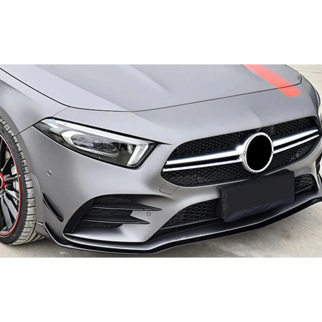 MERC W177 7-PIECE GLOSS BLACK  FRONT CANARDS (non oem) - Image 2